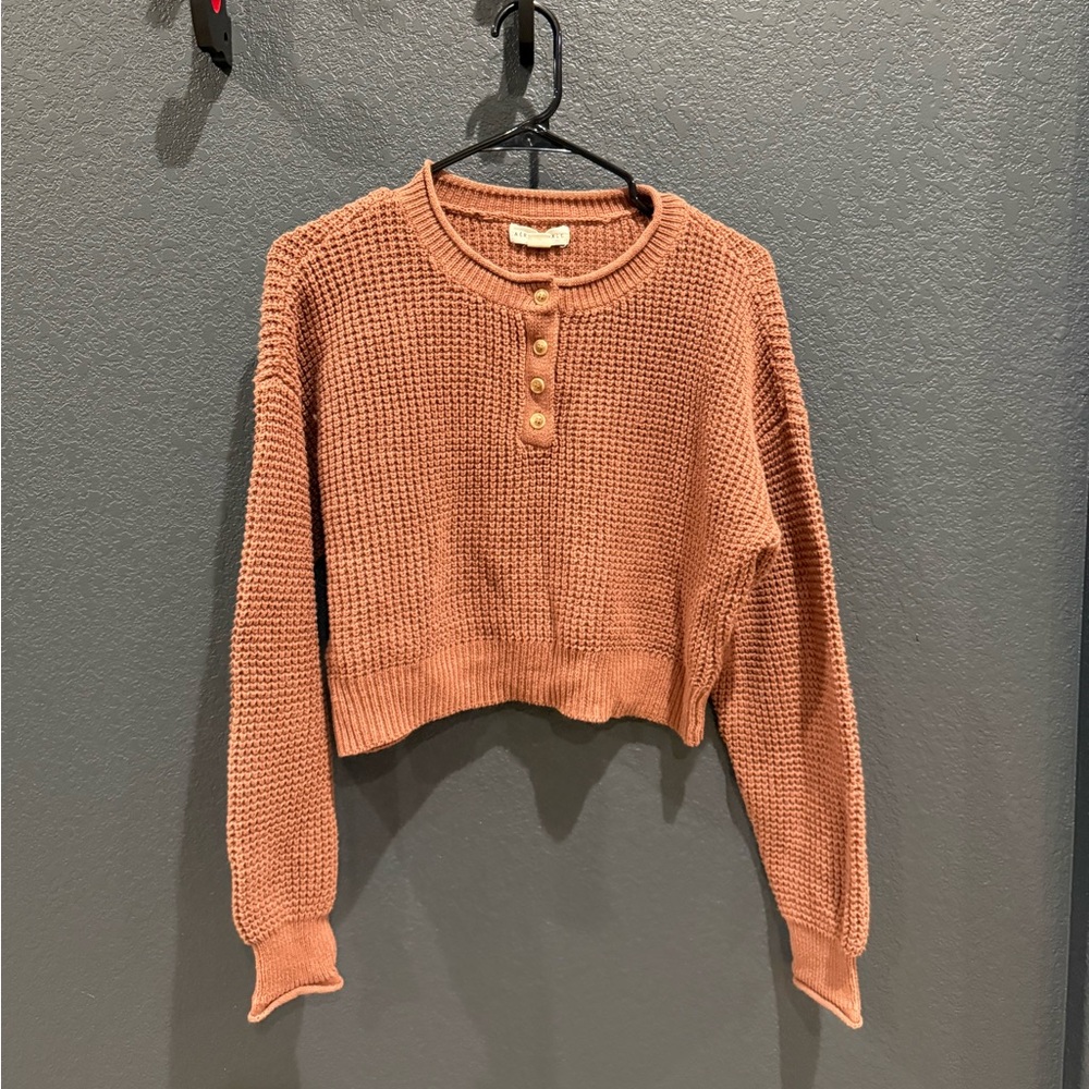 Aeropostale Waffleknit Cropped Sweater